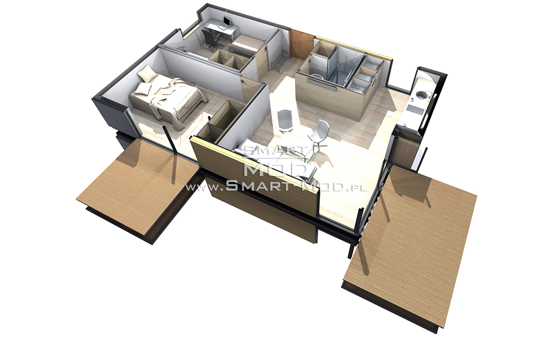 2 Plan Domku Holenderskiego Calorocznego 3d